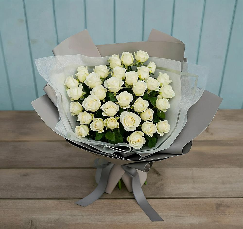 Букет Белоснежная нежность в Хлопово