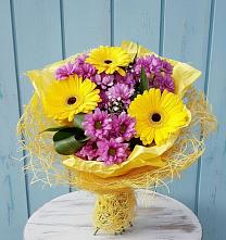 Букет цветов из:  Хризантемы и Герберы в Хлопово