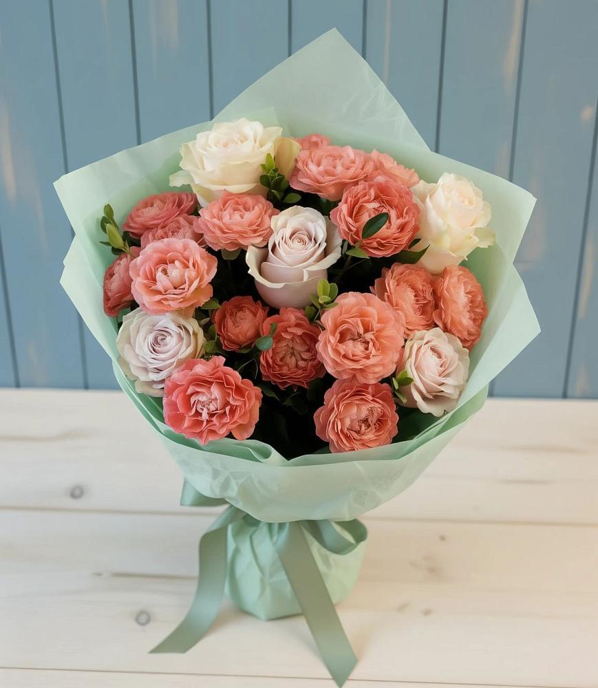 Букет цветов из: Розы в Хлопово