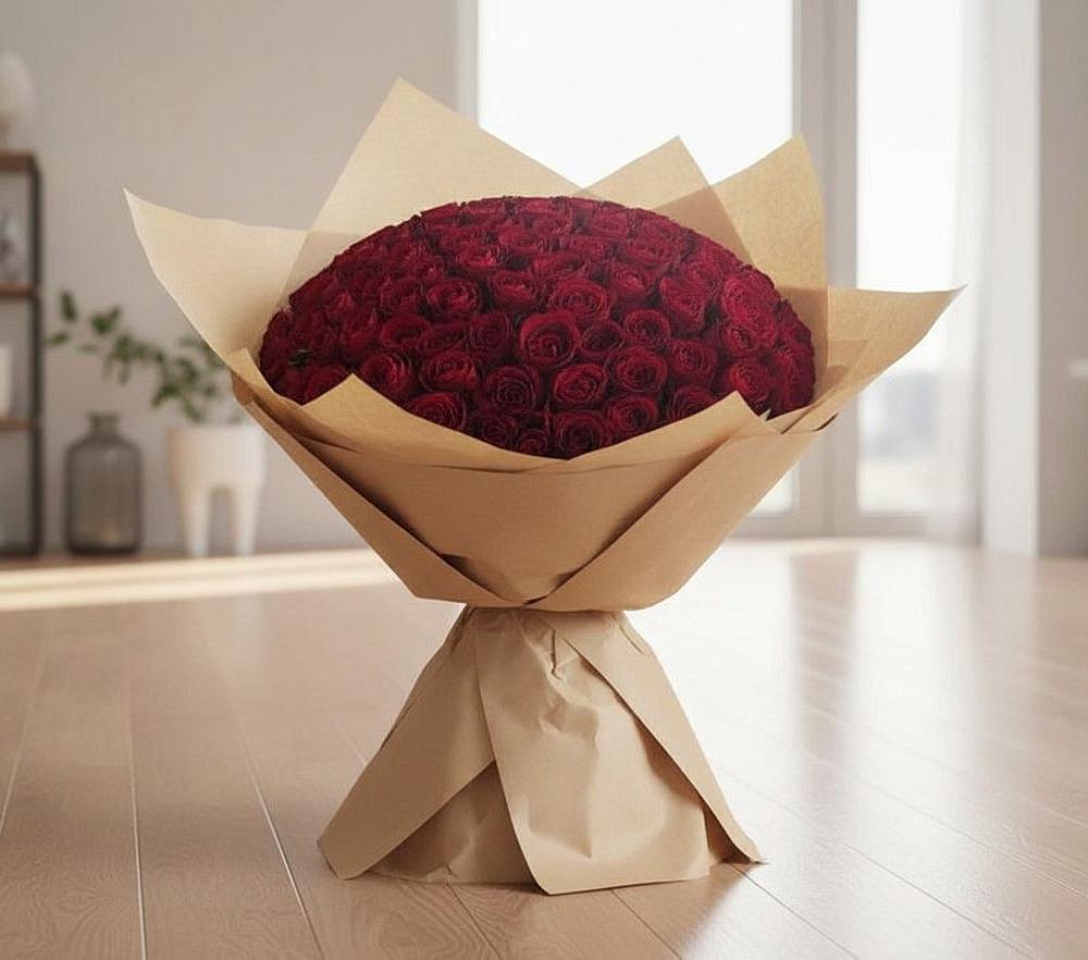 Букет 101 Красная роза в Хлопово