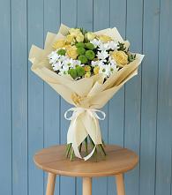 Букет цветов из:  Хризантемы и Розы в Хлопово