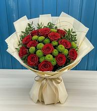 Букет цветов из:  Розы и Хризантемы в Хлопово