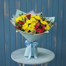 Букет цветов из:  Альстромерии и Хризантемы в Хлопово