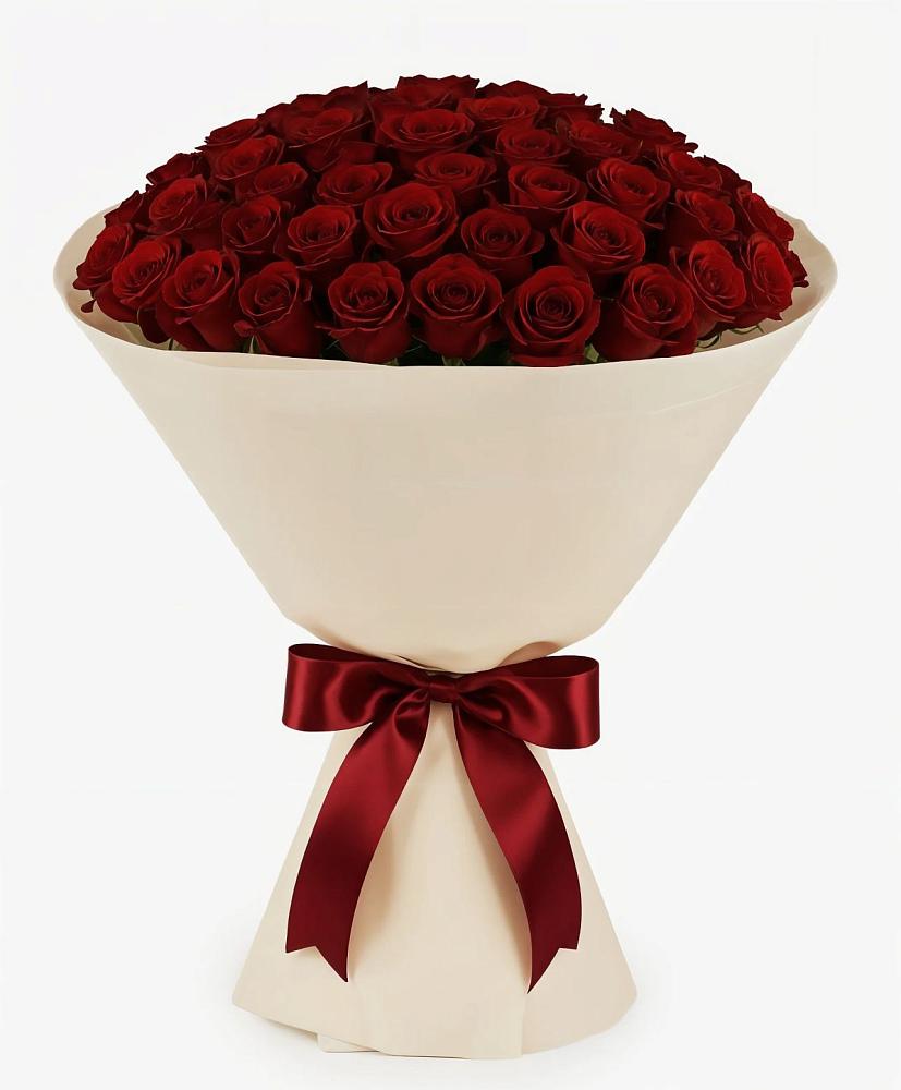 Букет 101 Бордовая роза Блэк Бакарра в Хлопово