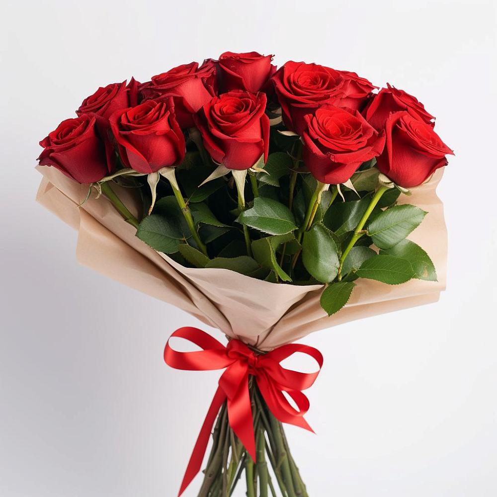 Букет 11 Красных роз Эдлесс Лав в Хлопово
